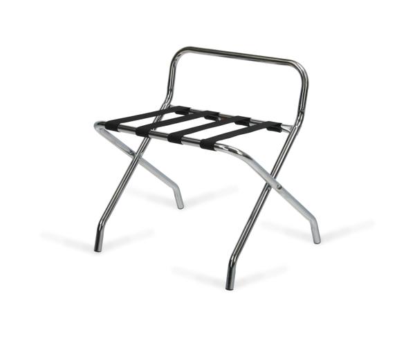 Folding luggage rack with back bar - 800-CH-EP