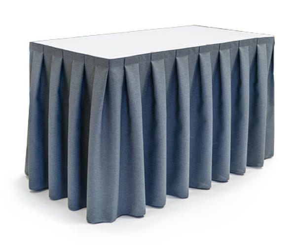 Table skirting - buffet table with box pleat