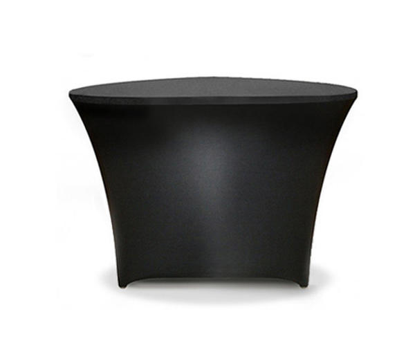 Round stretch table covers - black