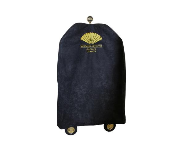 Luggage cart cover with embroidered logo
