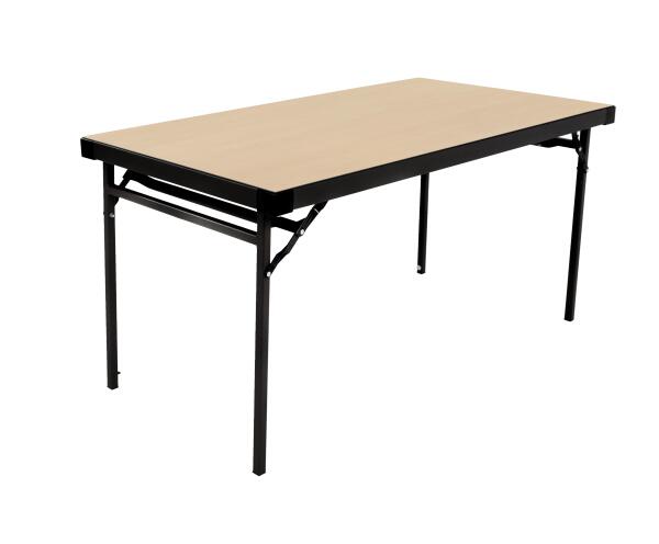Alu-Lite Folding Table - Maple top, Black frame