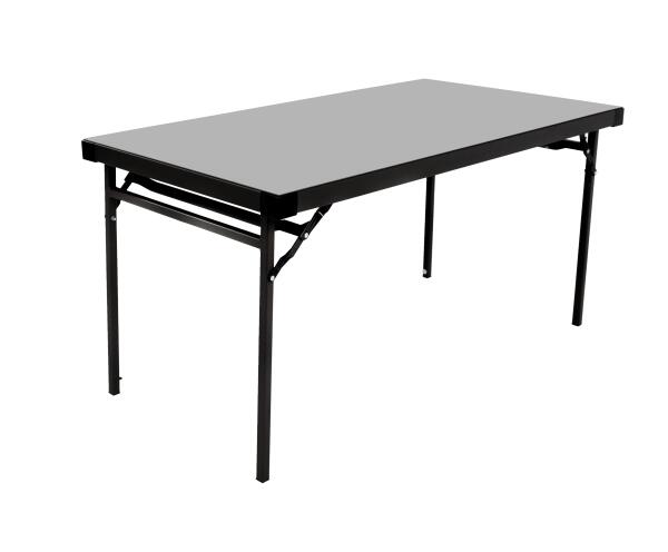 Table pliante Alu-Lite - Plateau Sheffield Grey, cadre noir