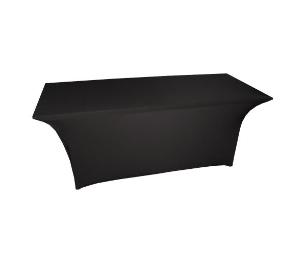 Black stretch table cover